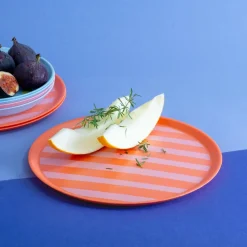 KOZIOL LARGE PLATE 255MM NORA PLATE 255MM STRIPES - Campinggeschirr^ Campingtöpfe Und Campinggeschirr