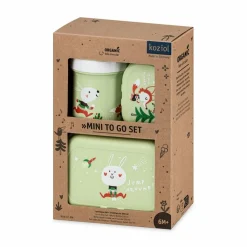 KOZIOL LUNCH BOX SET + WATER BOTTLE 200ML HOP ON TO GO SET OF 3 - Essensbox^ Campingtöpfe Und Campinggeschirr