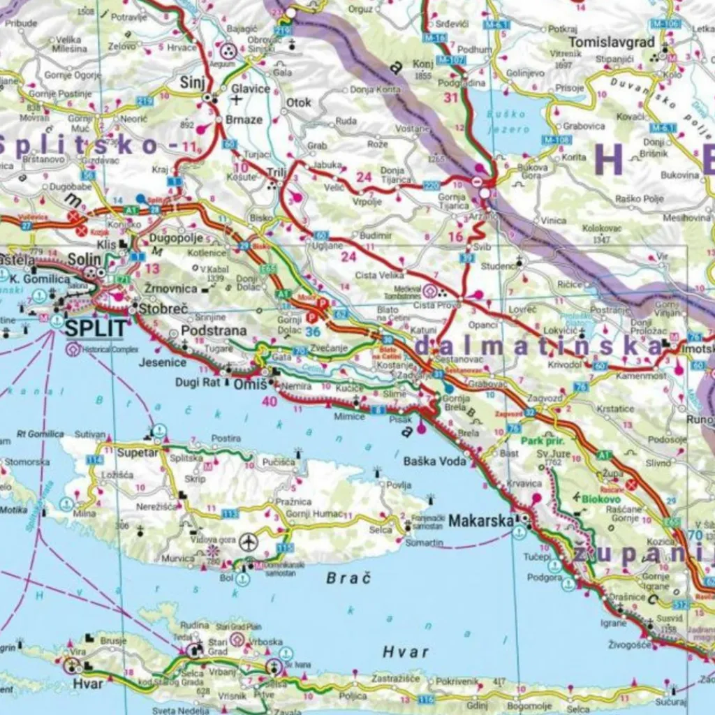 KROATIEN, STRAßENKARTE 1:500.000, FREYTAG & BERNDT - Straßenkarte^ Straßenkarten|Straßenkarten