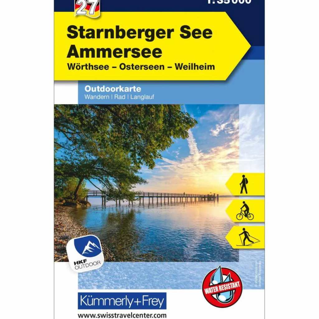 KUF DEUTSCHLAND OUTDOORKARTE 27 STARNBERGER SEE - AMMERSEE - Wanderkarte^ Wanderkarten Und Winterkarten|Wanderkarten Und Winterkarten