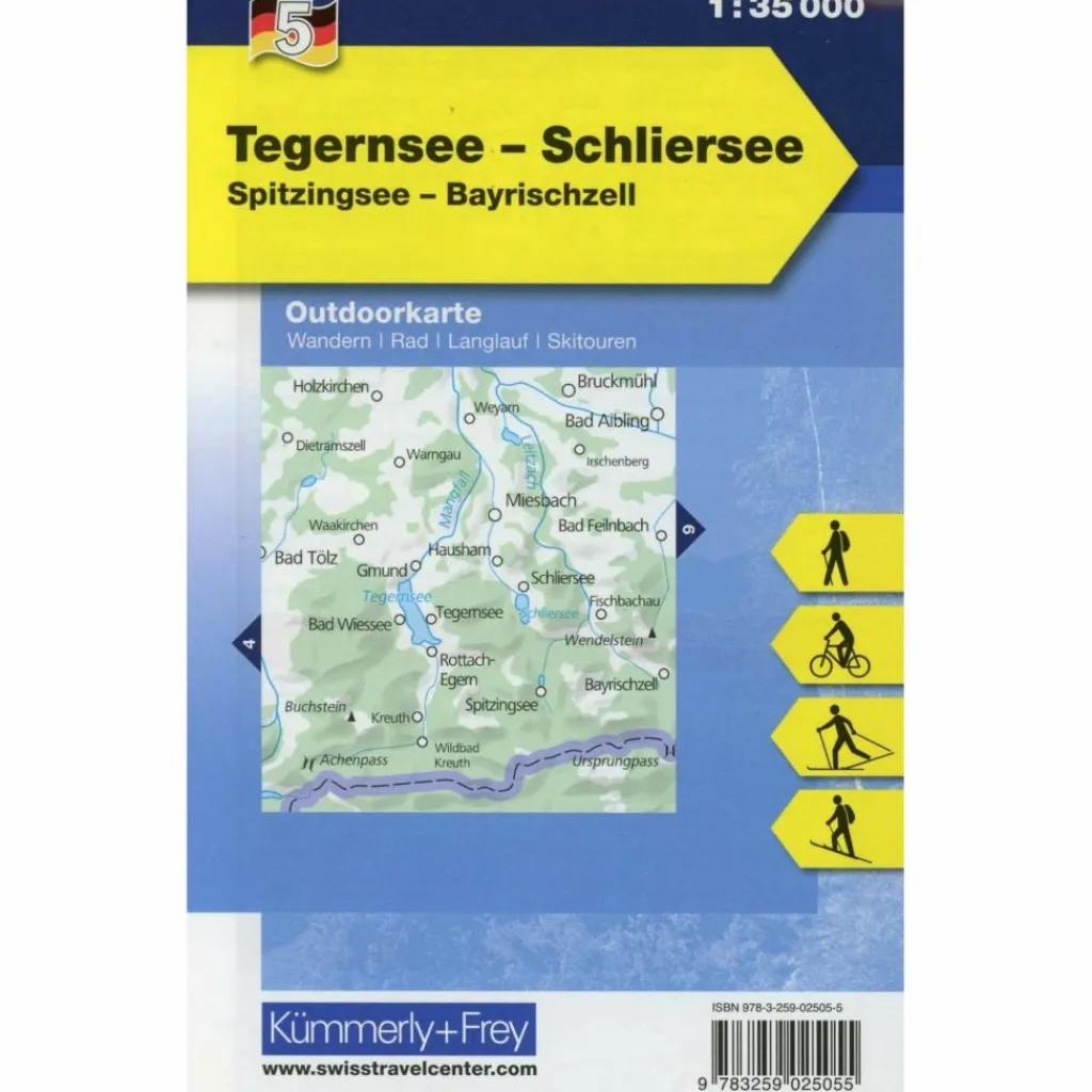 Fahrradkarten|Winterkarten*KUF OUTDOORKARTE 05. TEGERNSEE - Wanderkarte