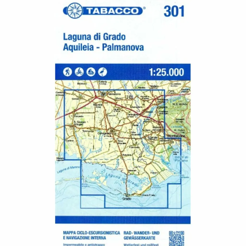 Gewässerkarten|Gewässerkarten*LAGUNA DIE GRADO - AQUILEIA PALMANOVA 1:25000