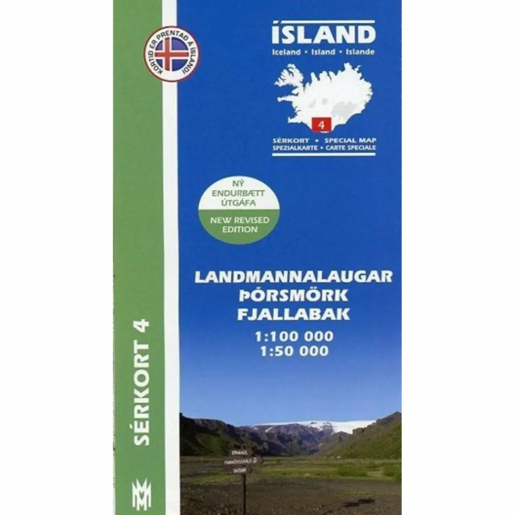 Wanderkarten Und Winterkarten|Wanderkarten Und Winterkarten*LANDMANNALAUGAR - PORSMÖRK 1 : 100 000 - Wanderkarte