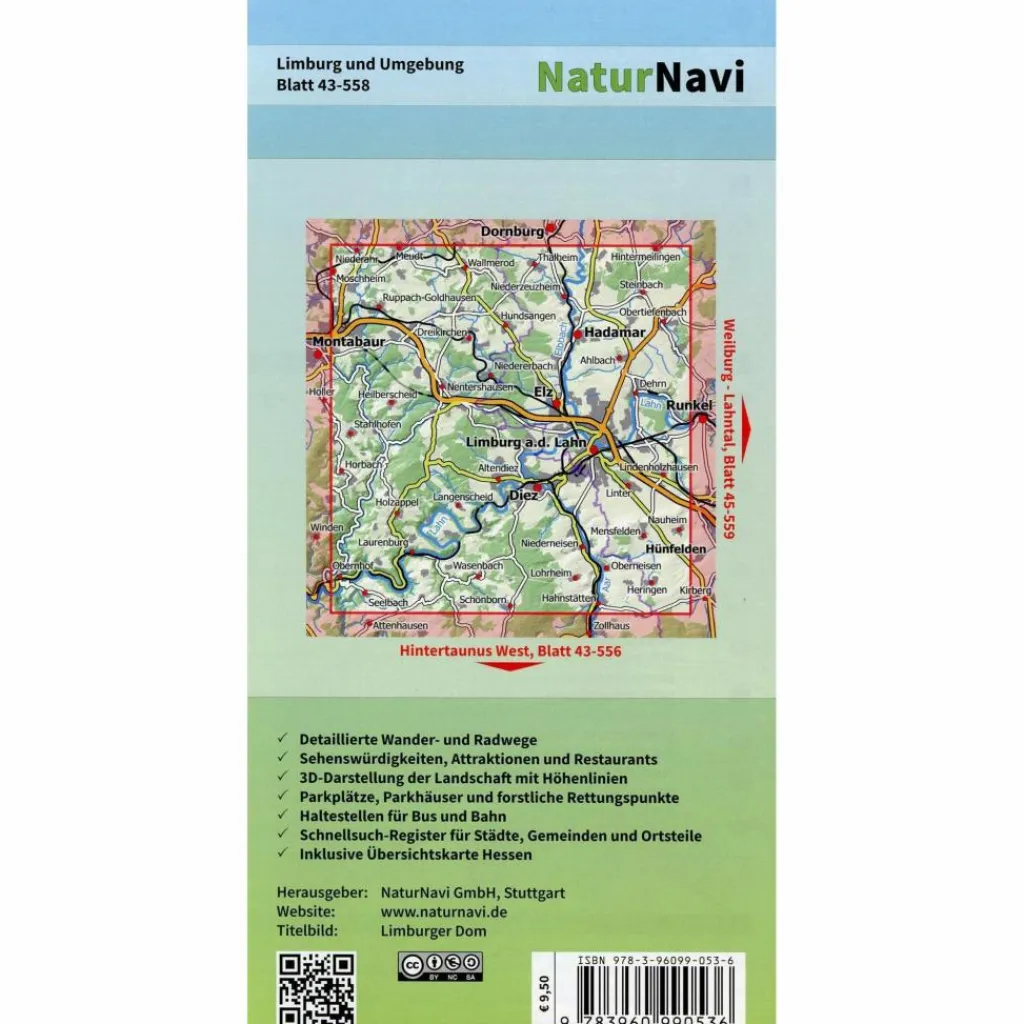 LIMBURG A.D. LAHN UND UMGEBUNG 1 : 25 000 - Wanderkarte^ Wanderkarten Und Winterkarten|Wanderkarten Und Winterkarten