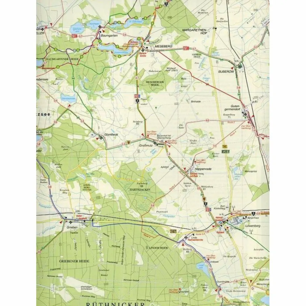 Fahrradkarten|Wanderkarten Und Winterkarten*LÖWENBERGER LAND UND UMGEBUNG - Wanderkarte