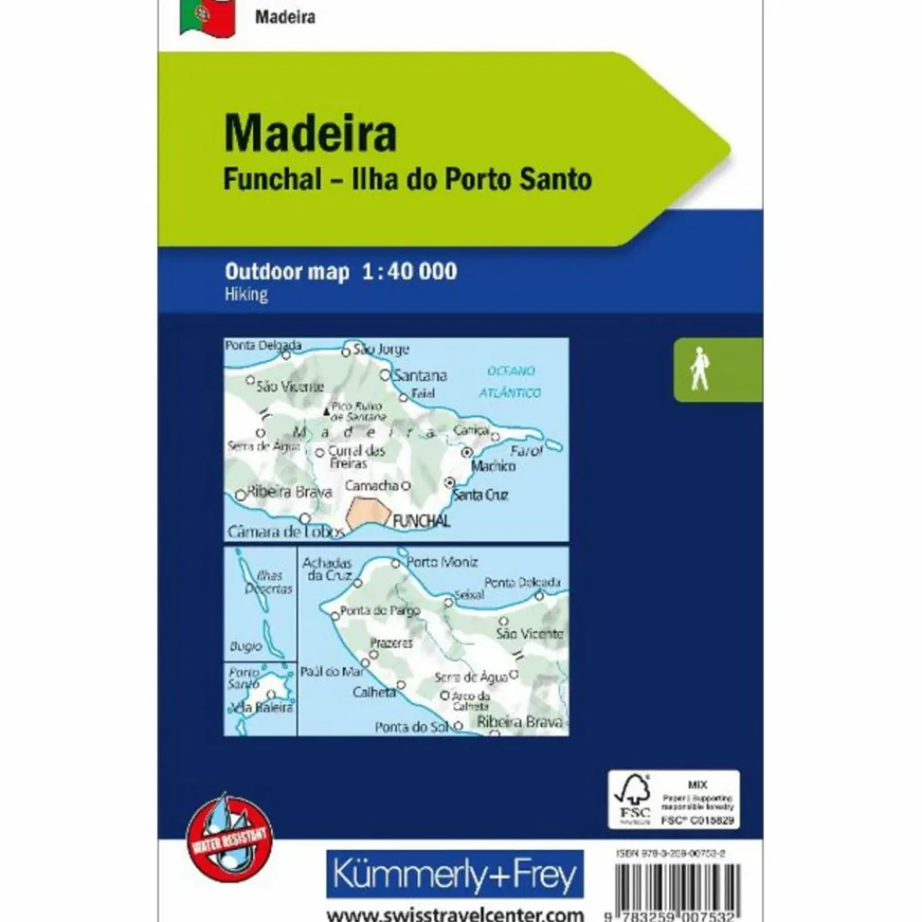 MADEIRA, FUNCHAL, OUTDOORKARTE 1:40.000 - Wanderkarte^ Wanderkarten Und Winterkarten|Wanderkarten Und Winterkarten