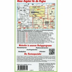 Fahrradkarten|Wanderkarten Und Winterkarten*MAGDEBURG UND UMGEBUNG 1 : 50 000. RADWA - Wanderkarte