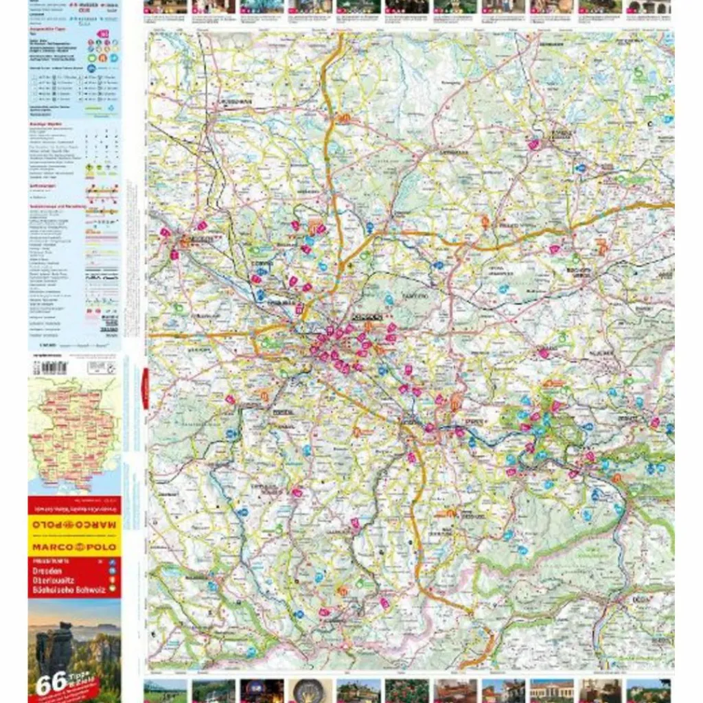 MARCO POLO 24 DRESDEN, OBERLAUSITZ, SÄCHSISCHE SCHWEIZ^ Straßenkarten|Straßenkarten
