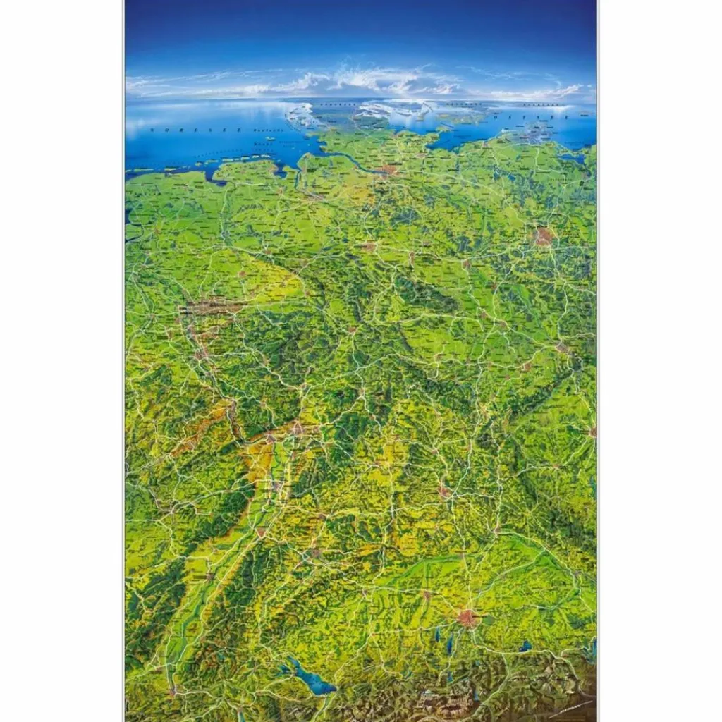 Wandkarten Und Poster*MARCO POLO DAS GROßE DEUTSCHLAND PANORAMA - Wand Karte