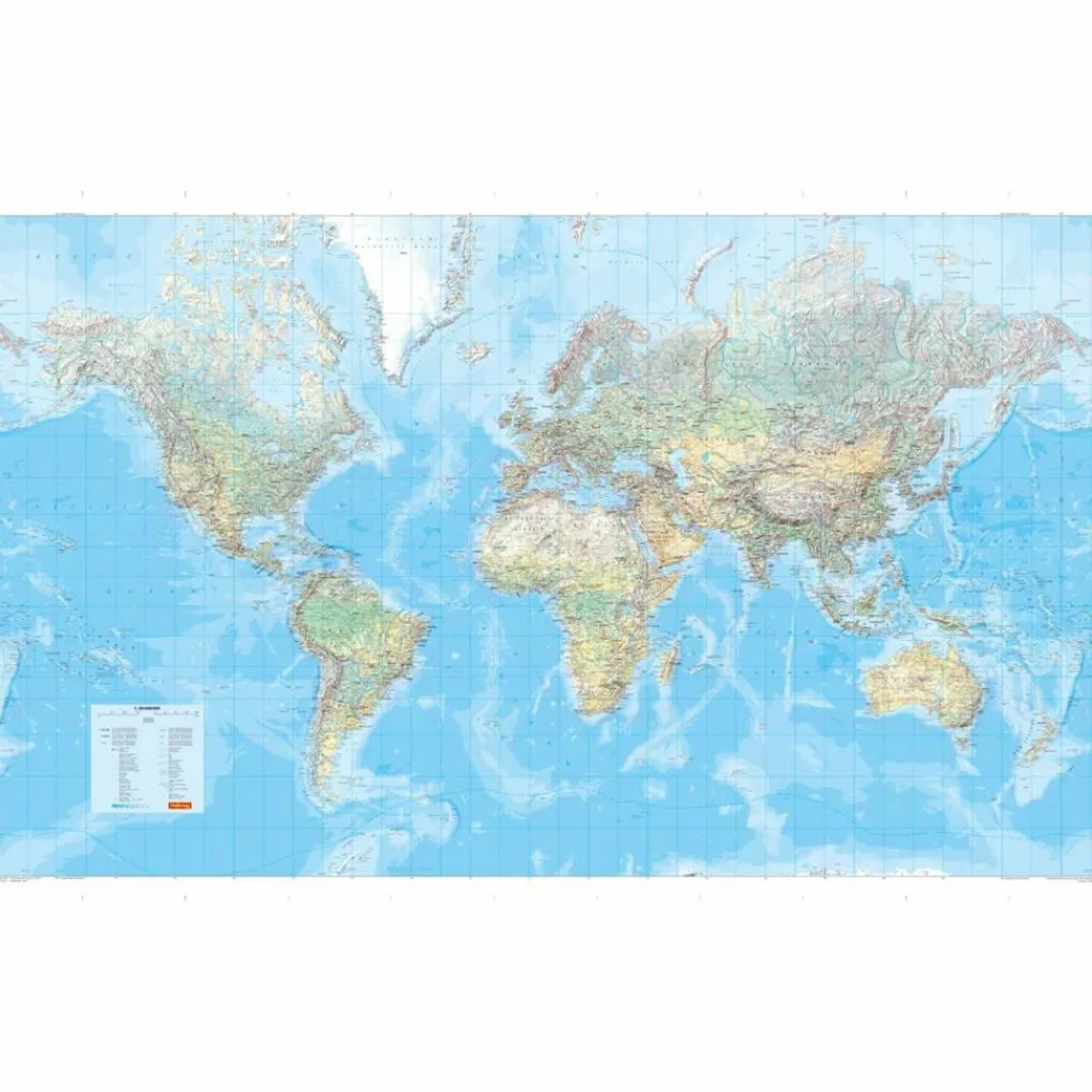 Wandkarten Und Poster*MARCO POLO DIE GROßE WELTKARTE (PHYSISCH) 1:30 000 000 - Weltkarte
