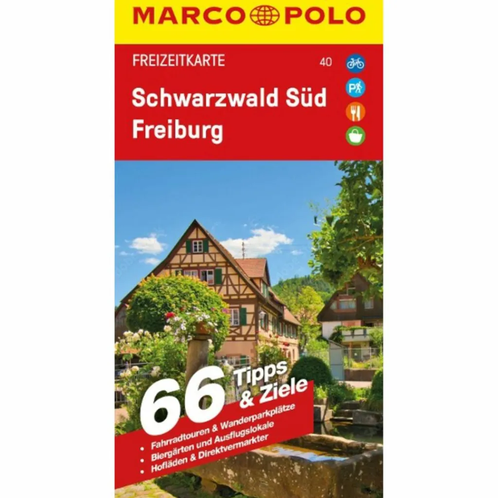 MARCO POLO FREIZEITKARTE 40 SCHWARZWALD SÜD, FREIBURG - Straßenkarte^ Straßenkarten|Straßenkarten