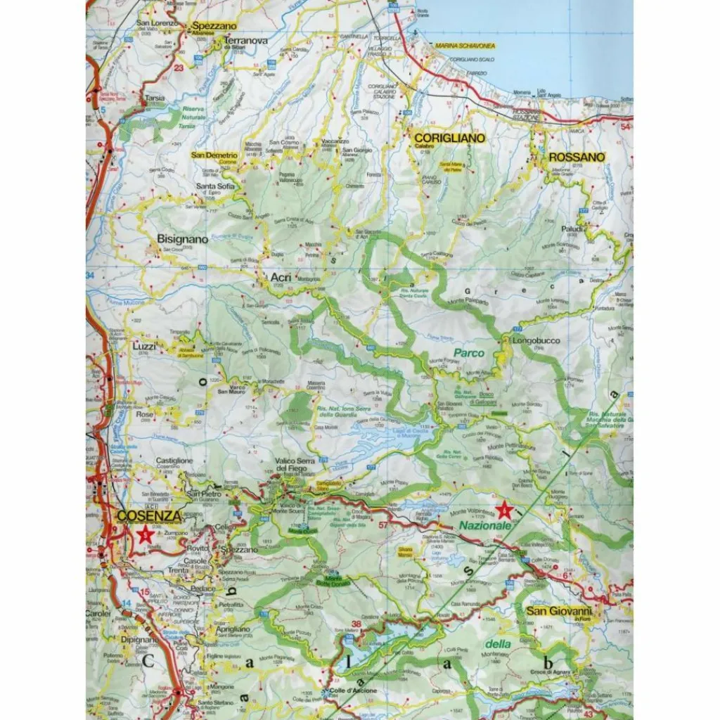 MARCO POLO KARTE ITALIEN 13. KALABRIEN 1 - Straßenkarte^ Straßenkarten|Straßenkarten