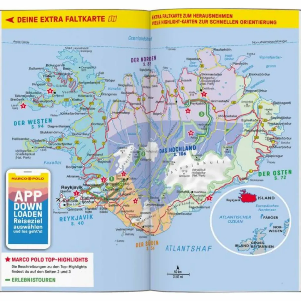 MARCO POLO REISEFÜHRER ISLAND^ Reiseführer Nordeuropa