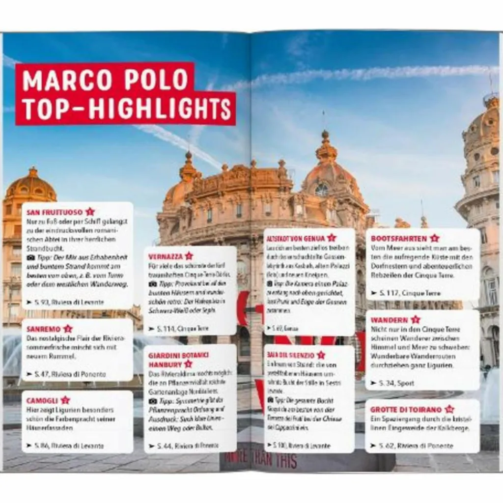 MARCO POLO REISEFÜHRER LIGURIEN, ITALIENISCHE RIVIERA^ Reiseführer Südeuropa