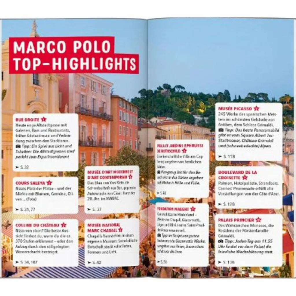 MARCO POLO REISEFÜHRER NIZZA, ANTIBES, CANNES, MONACO^ Reiseführer Westeuropa