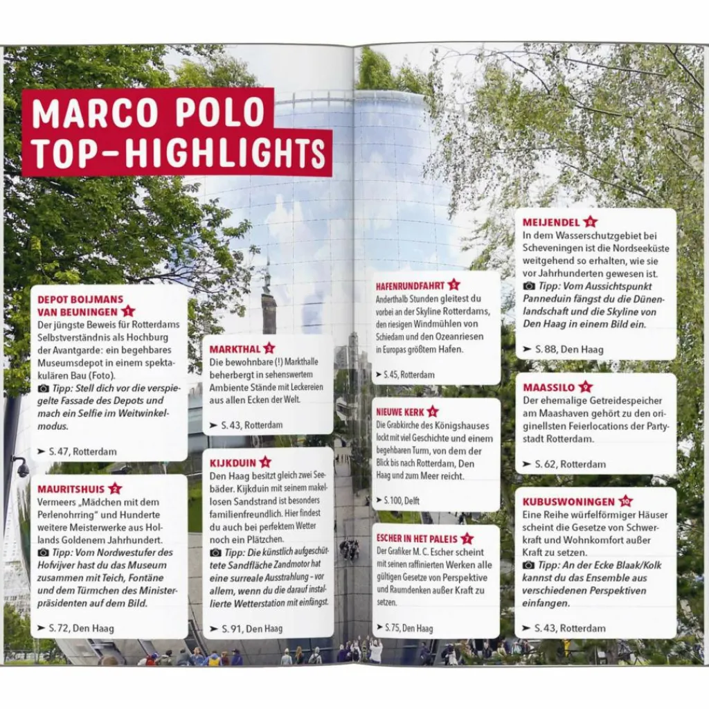 MARCO POLO REISEFÜHRER ROTTERDAM & DEN HAAG, DELFT^ Reiseführer Westeuropa