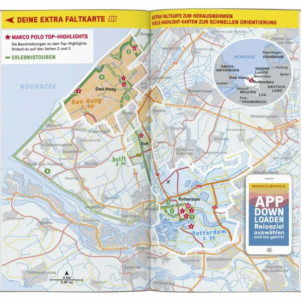 MARCO POLO REISEFÜHRER ROTTERDAM & DEN HAAG, DELFT^ Reiseführer Westeuropa