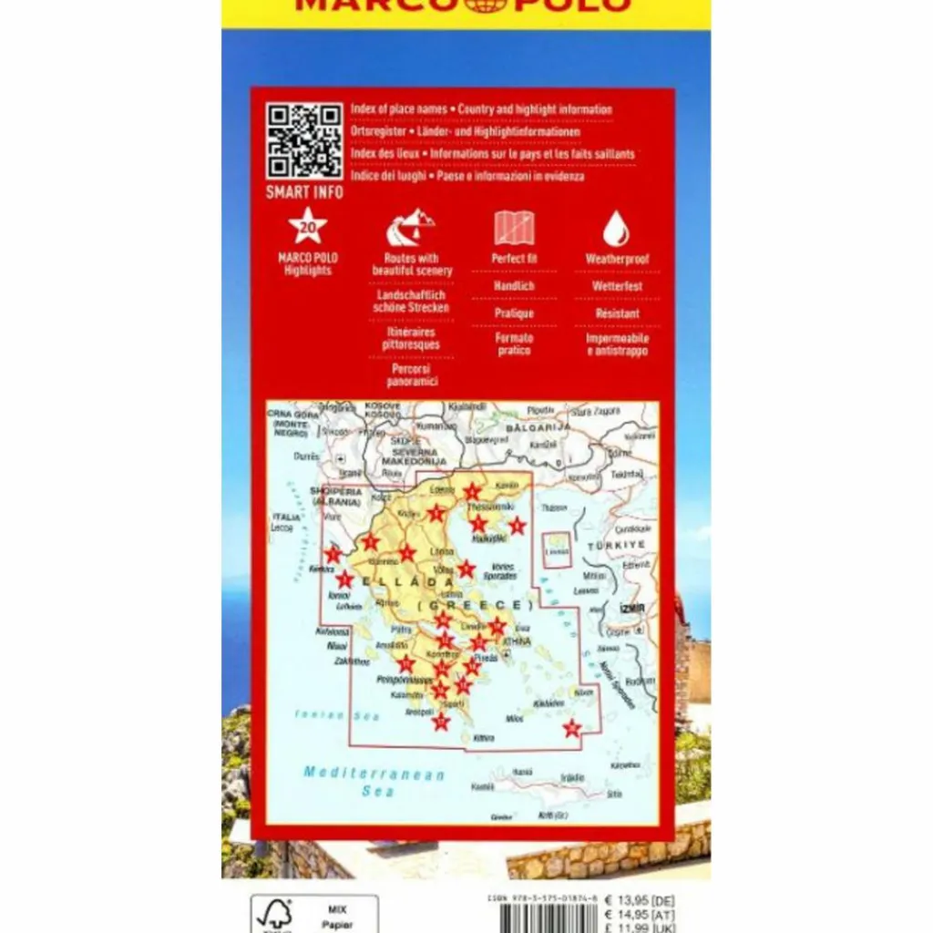 MARCO POLO REISEKARTE GRIECHENLAND (2-KARTEN-SET) 1:350.000 - Straßenkarte^ Straßenkarten|Straßenkarten