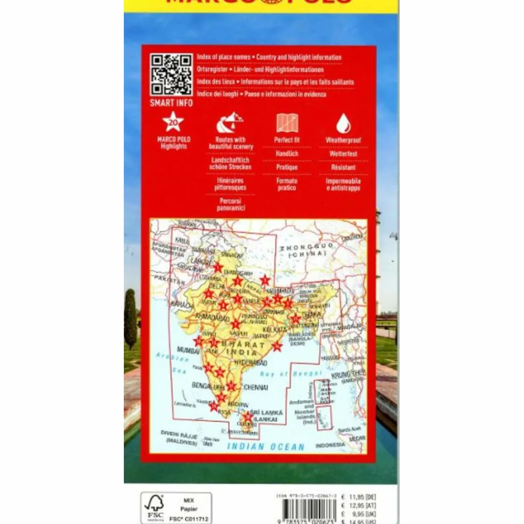 Straßenkarten|Straßenkarten*MARCO POLO REISEKARTE INDIEN, SRI LANKA 1:2,5 MIO. - Straßenkarte