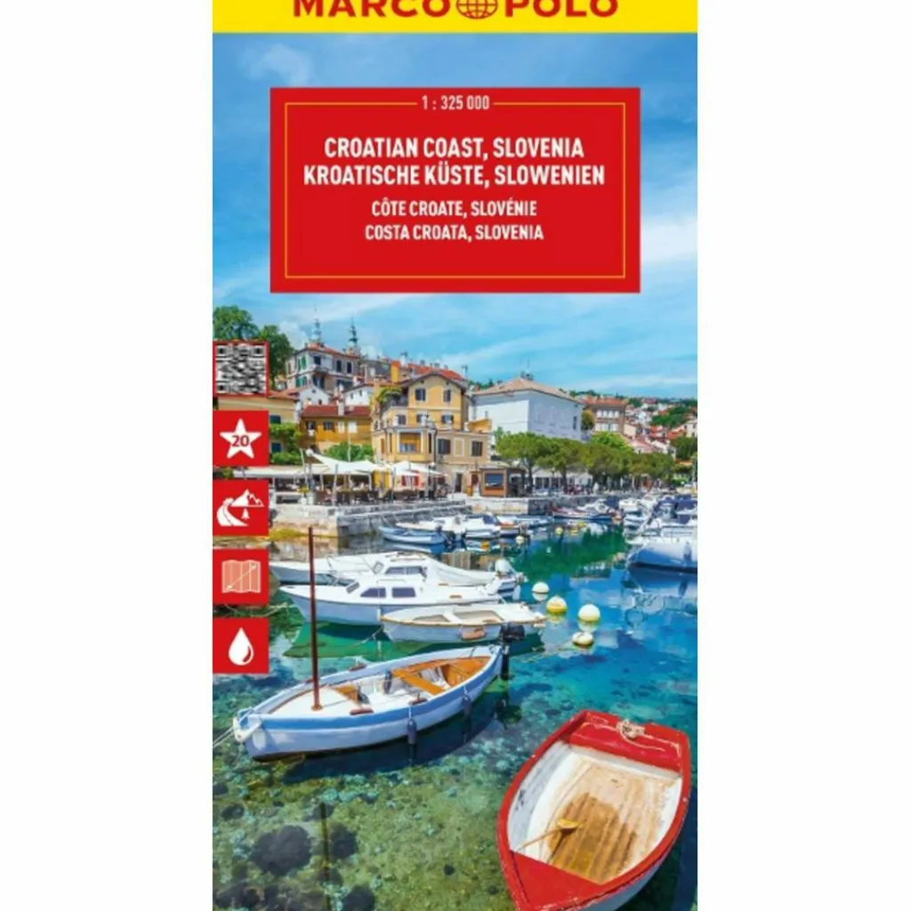 Straßenkarten|Straßenkarten*MARCO POLO REISEKARTE KROATISCHE KÜSTE, SLOWENIEN 1:325.000 - Straßenkarte