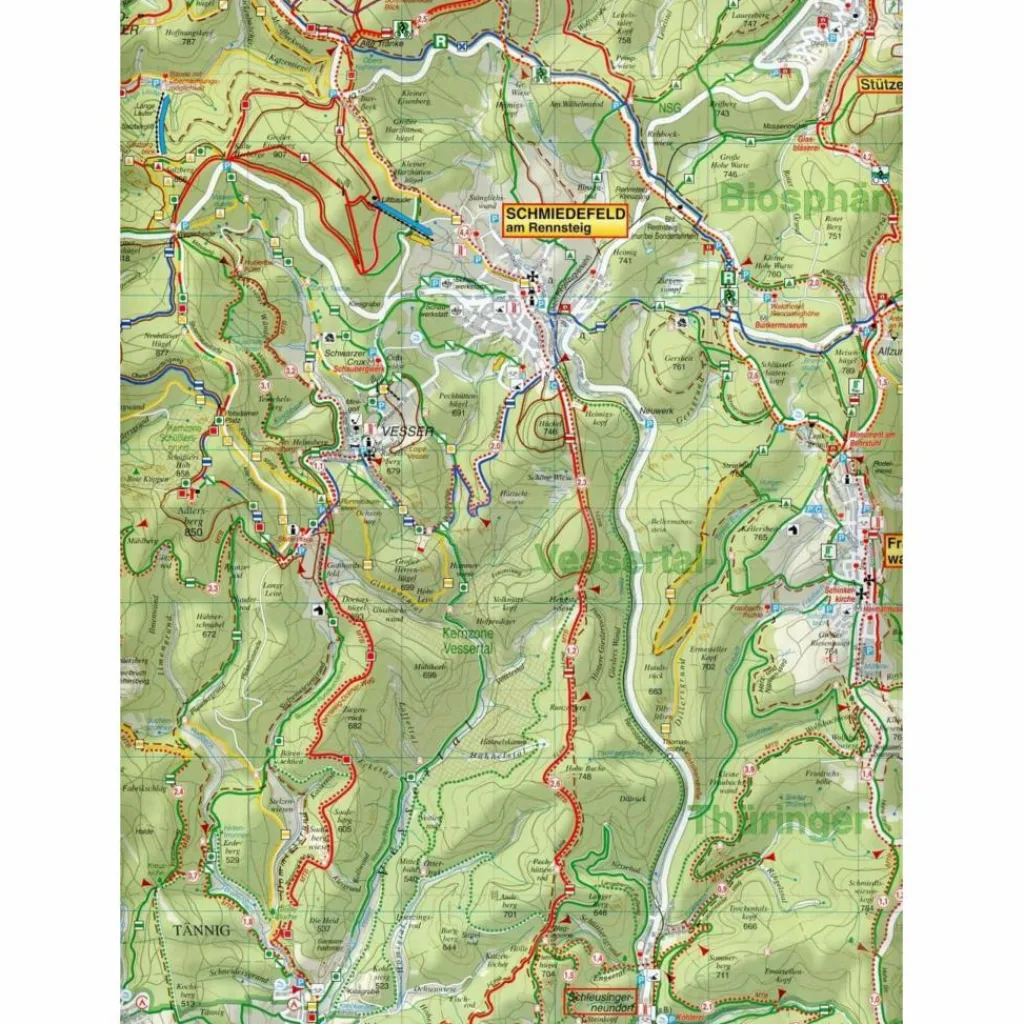 MASSERBERG, SCHMIEDEFELD A. R. UND UMGEB - Wanderkarte^ Fahrradkarten|Wanderkarten Und Winterkarten
