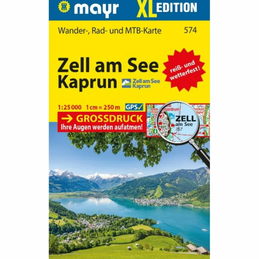 MAYR WANDERKARTE ZELL AM SEE, KAPRUN XL 1:25.000^ Wanderkarten Und Winterkarten|Wanderkarten Und Winterkarten