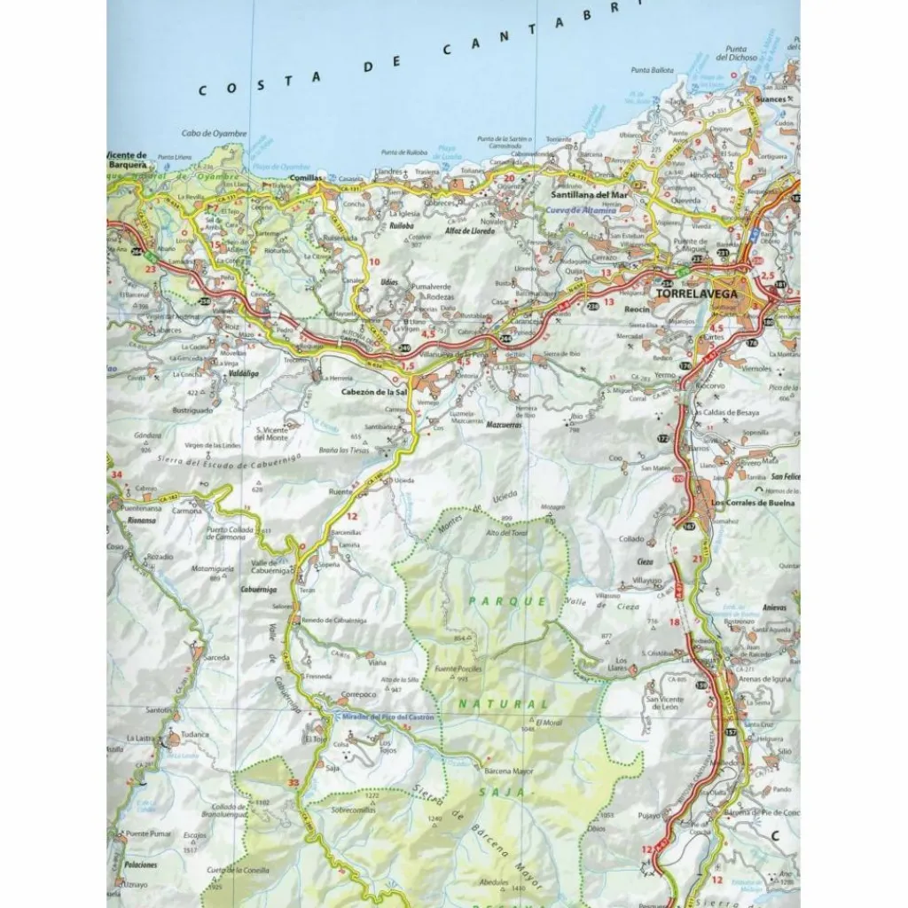 MICHELIN COSTA DE CANTABRIA - Straßenkarte^ Straßenkarten|Straßenkarten