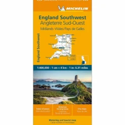 MICHELIN MAP GREAT BRITAIN: WALES, THE MIDLANDS, SOUTH WEST - Straßenkarte^ Straßenkarten|Straßenkarten