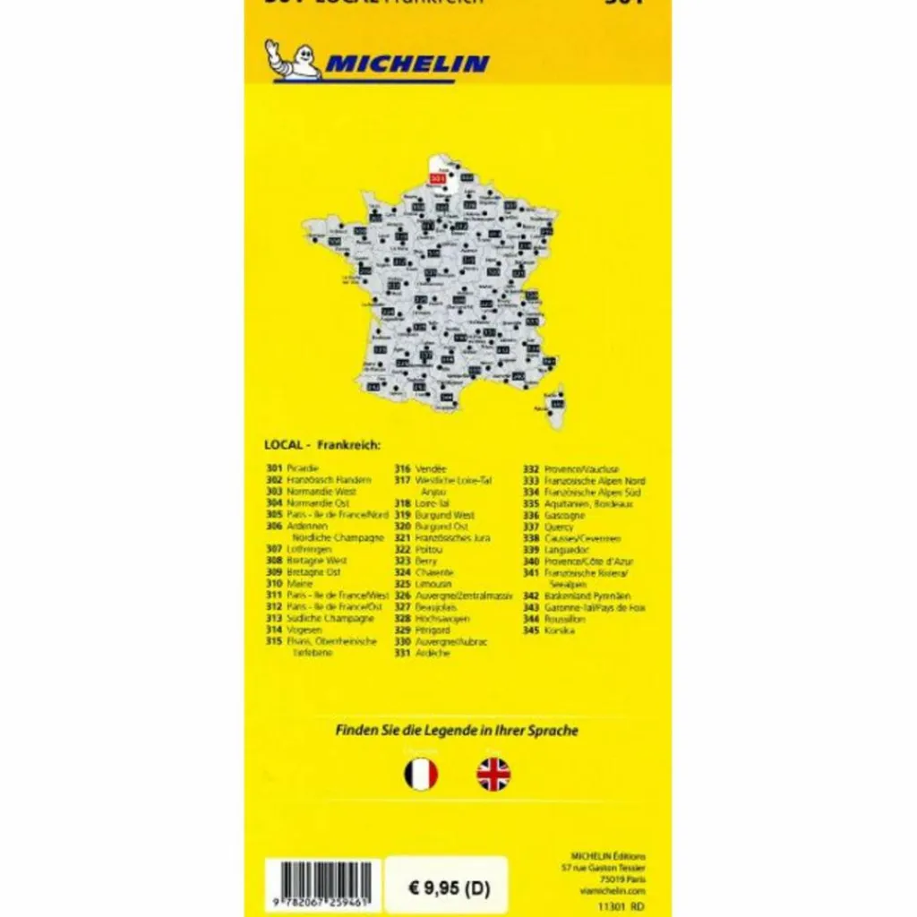 MICHELIN PICARDIE - Straßenkarte^ Straßenkarten|Straßenkarten