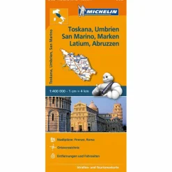 MICHELIN TOSKANA, UMBRIEN, SAN MARINO - Straßenkarte^ Straßenkarten|Straßenkarten
