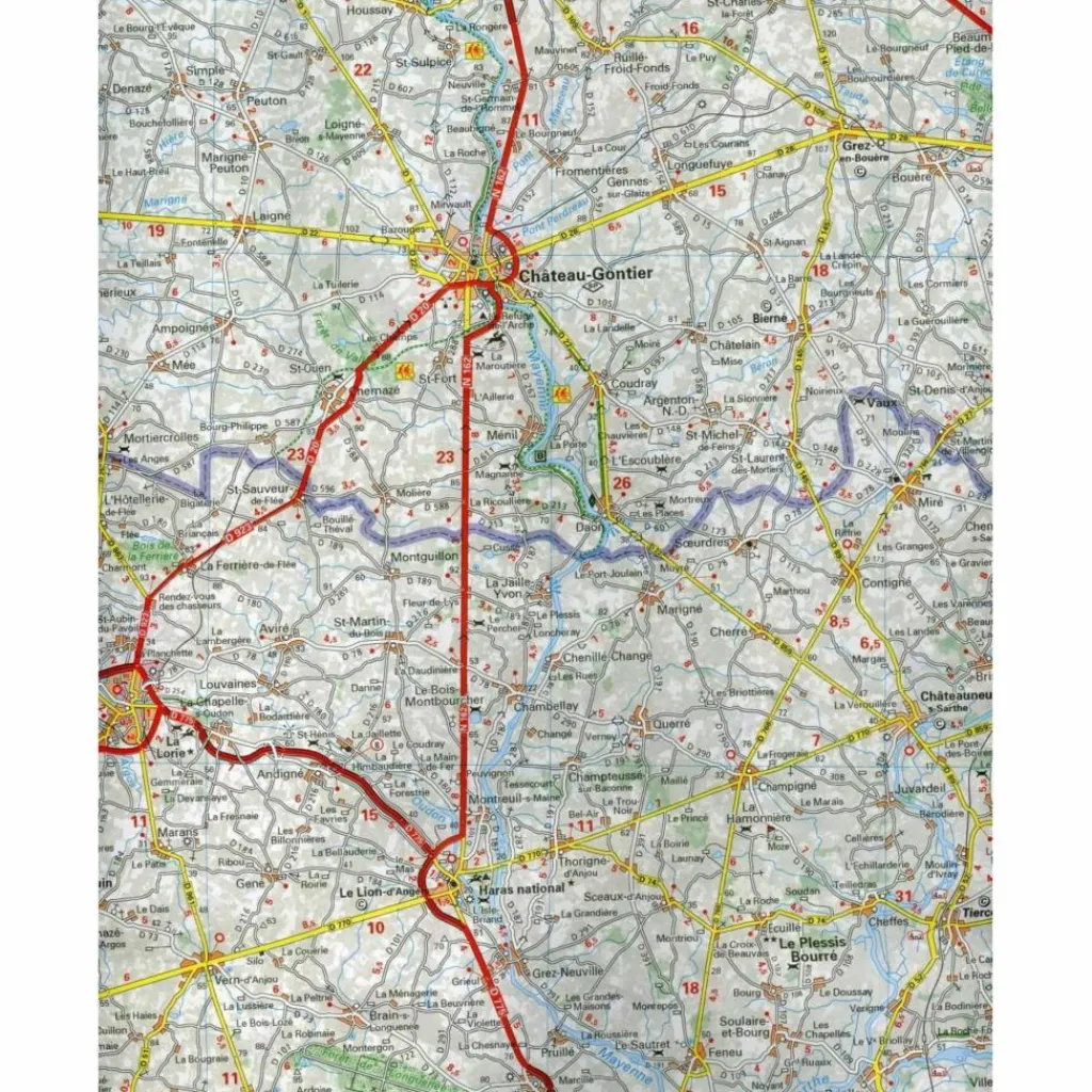 Straßenkarten|Straßenkarten*MICHELIN WESTLICHES LOIRETAL - ANJOU - Straßenkarte