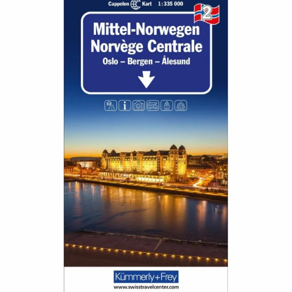 MITTEL NORWEGEN NR. 02 REGIONALKARTE NORWEGEN 1:335 000 - Straßenkarte^ Straßenkarten|Straßenkarten
