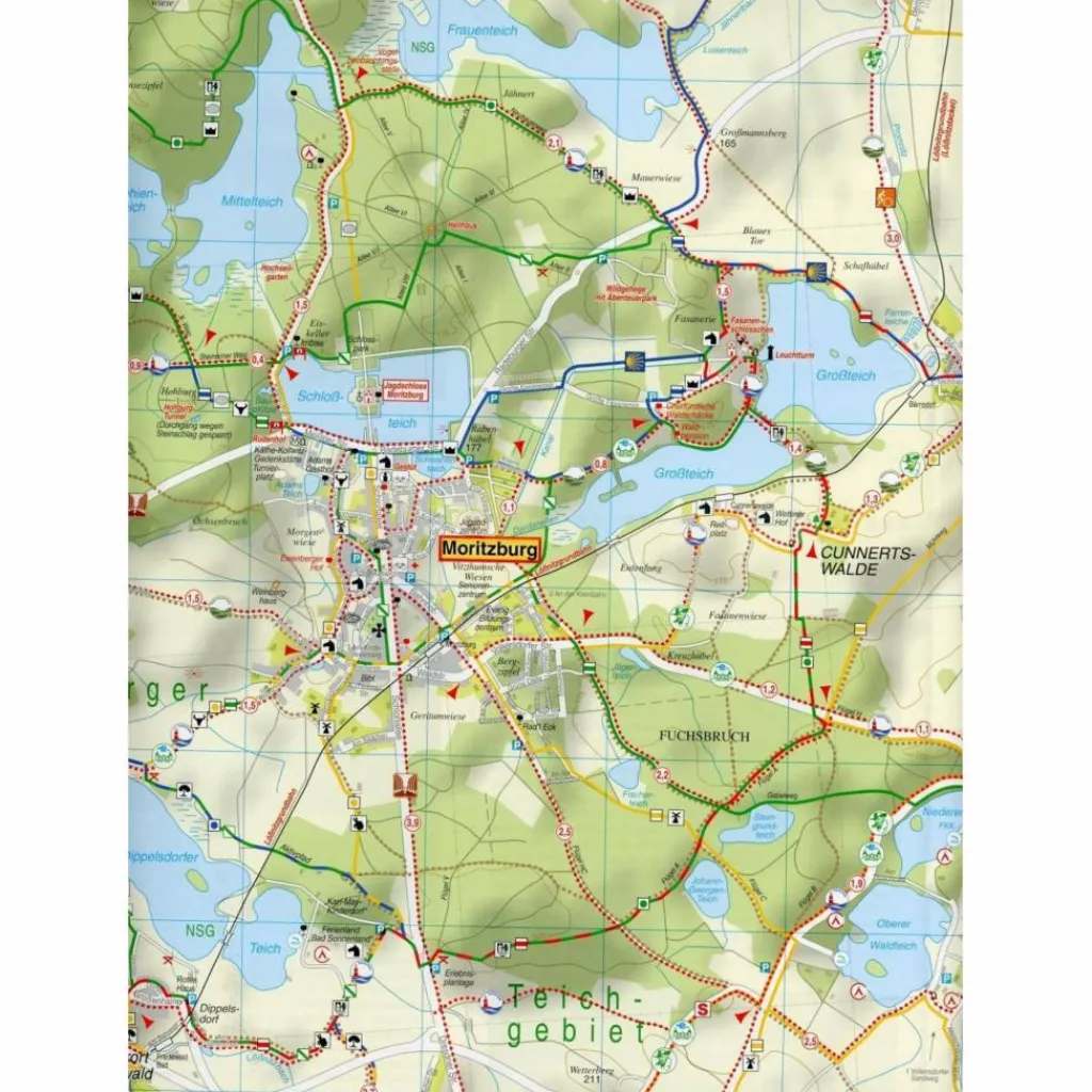 MORITZBURG, RADEBEUL, COSWIG UND UMGEBUNG - Wanderkarte^ Fahrradkarten|Wanderkarten Und Winterkarten