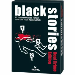 Moses Verlag Reisespiele*BLACK STORIES - REAL CRIME EDITION - Reisespiel
