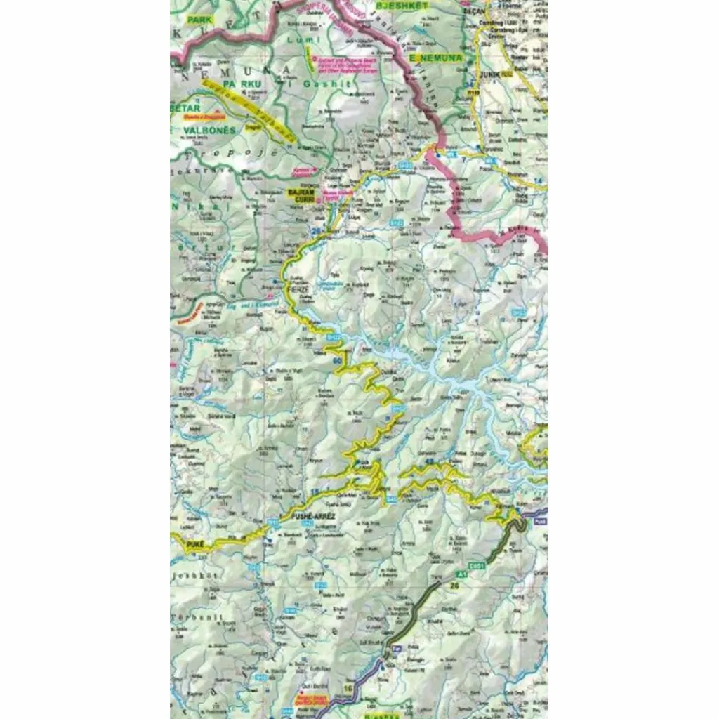 MOTOURMAPS ALBANIEN AUTO- UND MOTORRADKARTE 1:280.000 - Straßenkarte^ Straßenkarten|Straßenkarten