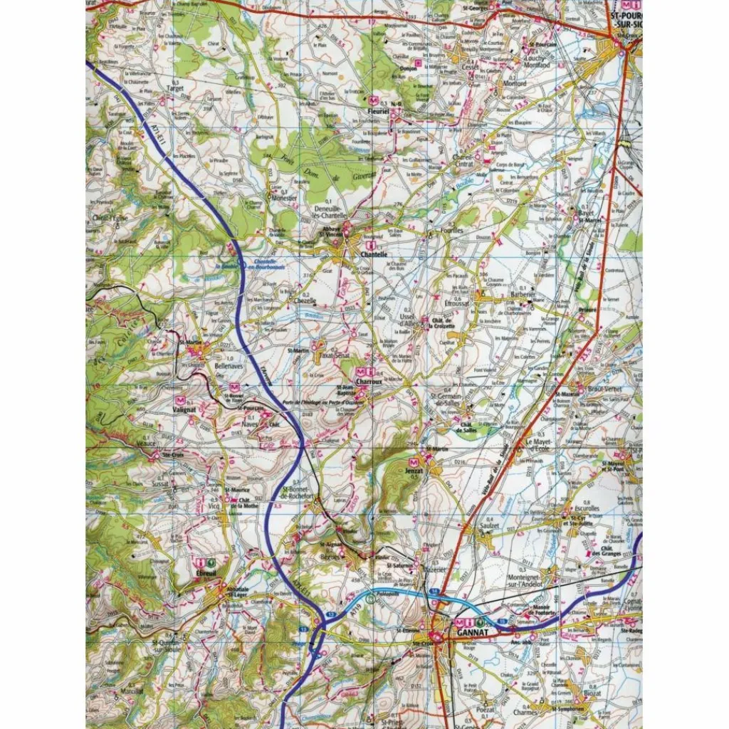 MOULINS VICHY 1:100 000 - Wanderkarte^ Wanderkarten Und Winterkarten|Wanderkarten Und Winterkarten