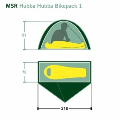 MSR 1-Personen-Zelte|3-Jahreszeiten-Zelte*HUBBA HUBBA BIKEPACK 1 - Kuppelzelt