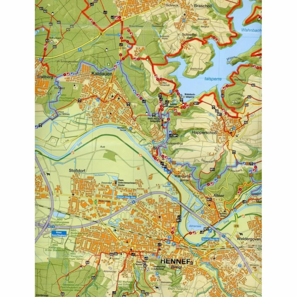 NATURREGION SIEG WANDERKARTE - Wanderkarte^ Wanderkarten Und Winterkarten|Wanderkarten Und Winterkarten