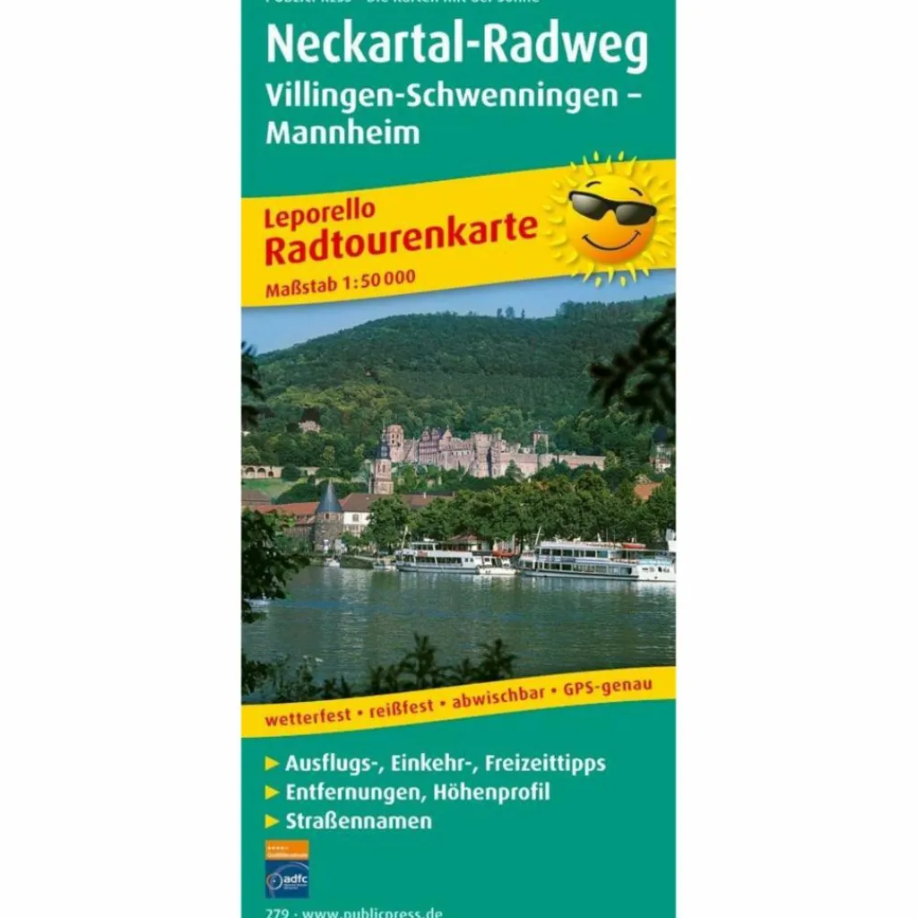 NECKARTAL-RADWEG 1 : 50 000 - Fahrradkarte^ Fahrradkarten|Fahrradkarten