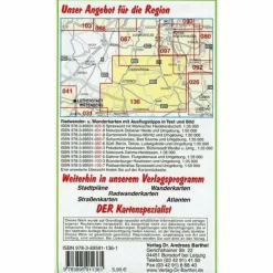 Fahrradkarten|Wanderkarten Und Winterkarten*NIEDERER FLÄMING, LUCKENWALDE, JÜTERBORG - Wanderkarte