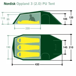 Nordisk OPPLAND 3 (3.0) PU TENT - Tunnelzelt^ 3-Personen-Zelte|3-Jahreszeiten-Zelte