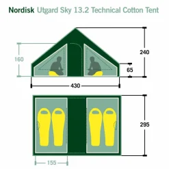 Nordisk UTGARD SKY 13.2 TECHNICAL COTTON TENT - Gruppenzelt^ Familienzelte