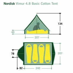 Nordisk VIMUR 4.8 TECHNICAL COTTON TENT - Gruppenzelt^ Familienzelte|Winterzelte