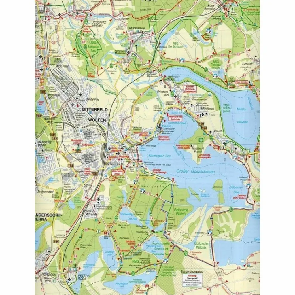 NORDRAUM LEIPZIG 1 : 50 000 - Wanderkarte^ Fahrradkarten|Wanderkarten Und Winterkarten