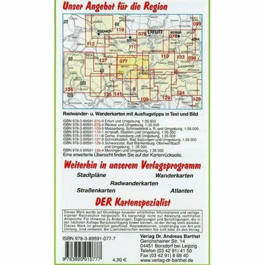 OBERHOF, ILMENAU, ZELLA-MEHLIS UND UMGEBUNG - Wanderkarte^ Fahrradkarten|Wanderkarten Und Winterkarten