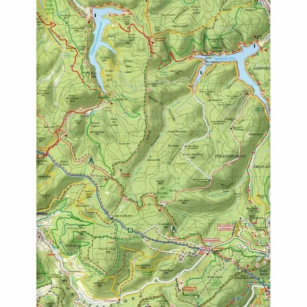 OBERHOF, ILMENAU, ZELLA-MEHLIS UND UMGEBUNG - Wanderkarte^ Fahrradkarten|Wanderkarten Und Winterkarten