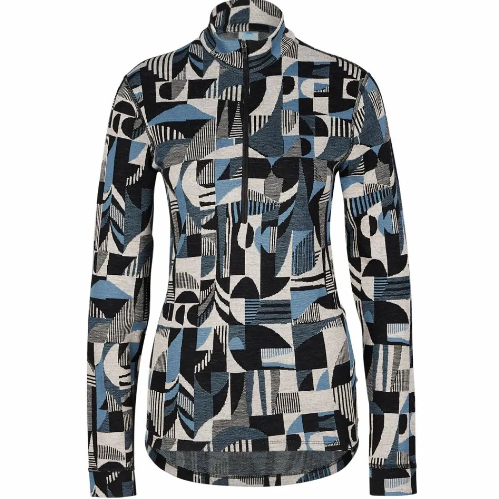 Damen Odlo Funktionsunterwäsche*MERINO HERITAGE BL TOP TURTLE NECK L/S HALF ZIP Damen - Funktionsunterwäsche