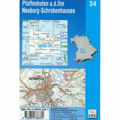 Fahrradkarten|Wanderkarten Und Winterkarten*PFAFFENHOFEN - SCHROBENHAUSEN 1 : 50 000 (UK50-34)