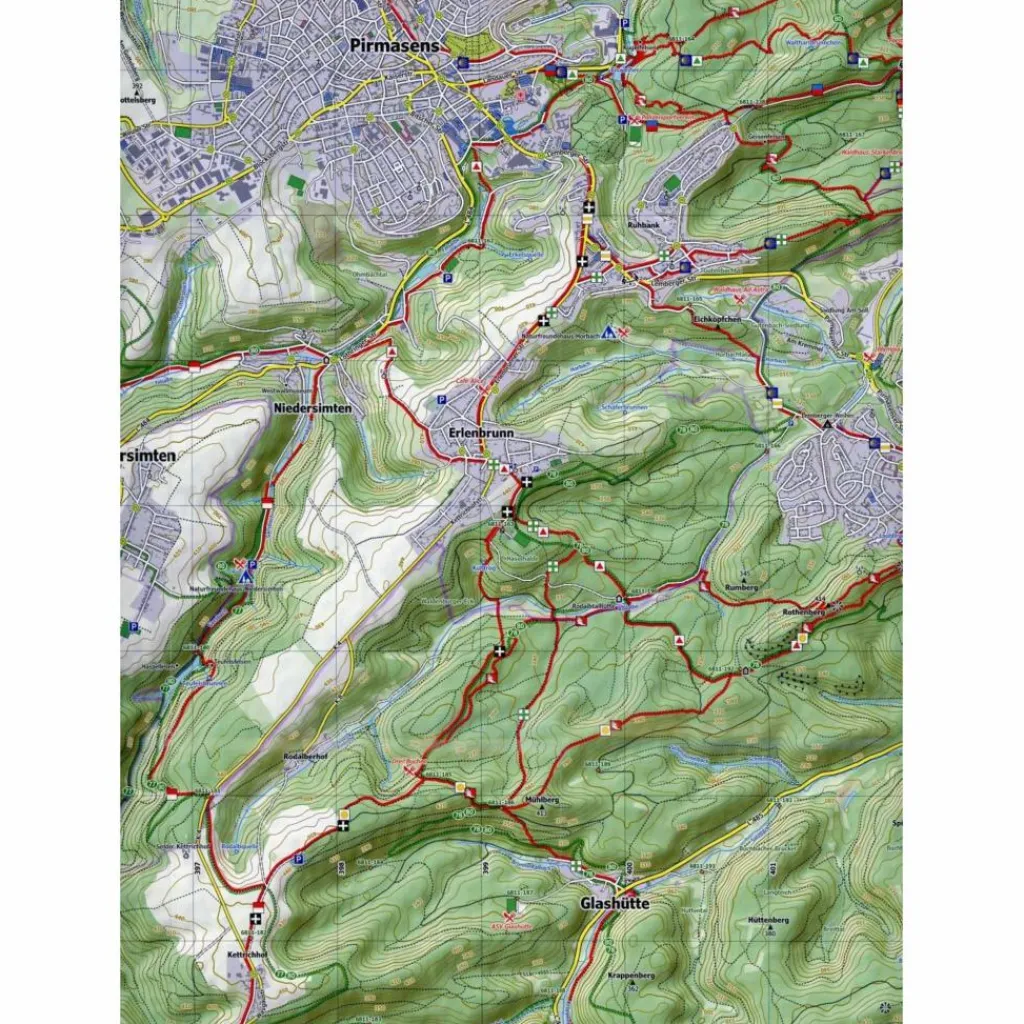 Wanderkarten Und Winterkarten|Wanderkarten Und Winterkarten*PFÄLZERWALD 7. BLATT 40-544, 1 : 25 000 - Wanderkarte