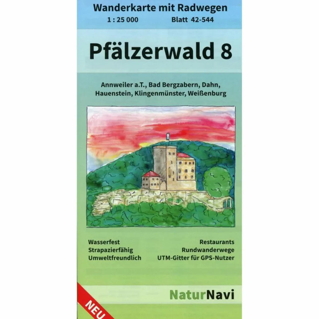 PFÄLZERWALD 8. BLATT 42-544, 1 : 25 000 - Wanderkarte^ Wanderkarten Und Winterkarten|Wanderkarten Und Winterkarten